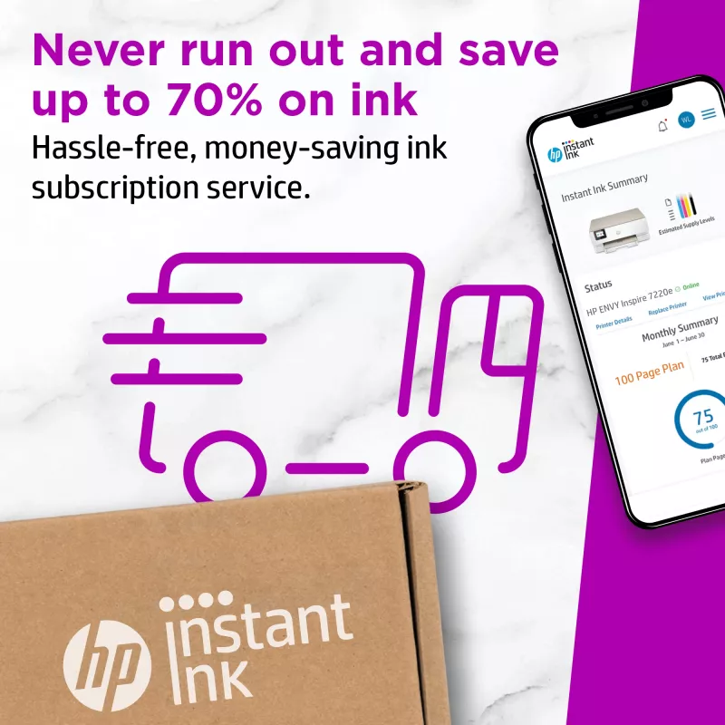 HP ENVY Inspire 7220e Daugiafunkcis belaidis spausdintuvas, kopijavimo aparatas, skaitytuvas, spalvotas, rašalinis, Instant Ink