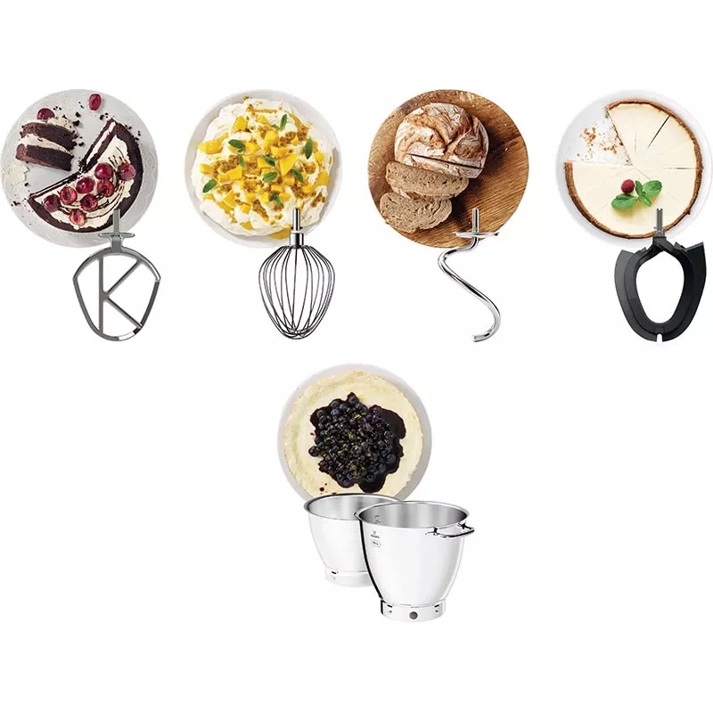 Kenwood KWL90.004SI Titanium Chef Patissier XL stovimas maišytuvas – 1400 W, 7 L nerūdijančio plieno dubuo, lietimui jautrus valdymas, įmontuotos svarstyklės, sidabrinis