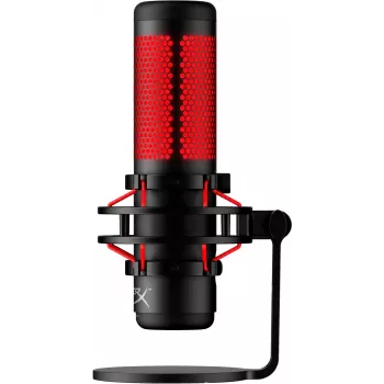 HyperX QuadCast USB mikrofonas (juodas-raudonas) - raudonas apšvietimas