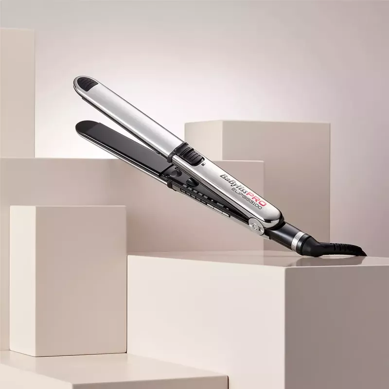 Tiesintuvas BABYLISS ELIPSIS3000 STYLER – keraminės plokštelės, 55 W, 5 temperatūros lygiai, 150–230 °C, joninis, 2,7 m besisukantis laidas, juodas