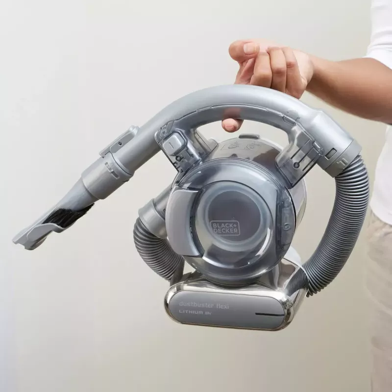 Black & Decker PD1820L-QW Flexi akumuliatorinis rankinis siurblys, chromo spalvos
