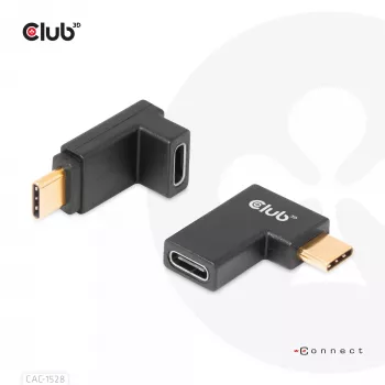 USB-C Gen2 kampinis adapterių rinkinys 2 vnt. CLUB3D CAC-1528 – USB-C į USB-C, palaiko 4K@120Hz