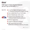 USB-C Gen2 kampinis adapterių rinkinys 2 vnt. CLUB3D CAC-1528 – USB-C į USB-C, palaiko 4K@120Hz