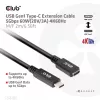 CLUB3D USB Gen1 tipo C ilginimo kabelis 5Gbps 60W(20V/3A) 4K60Hz M/F 2m