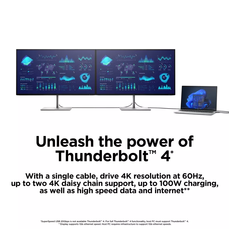 HP E-Series E27m G4 QHD USB-C konferencinis monitorius, 68.6 cm (27 col.), 2560 x 1440 pikseliai, Quad HD, LCD, 5 ms, juodas