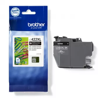 Brother LC422XLBK kasetė su rašalu 1 vnt. Originali didelės talpos (XL) juoda
