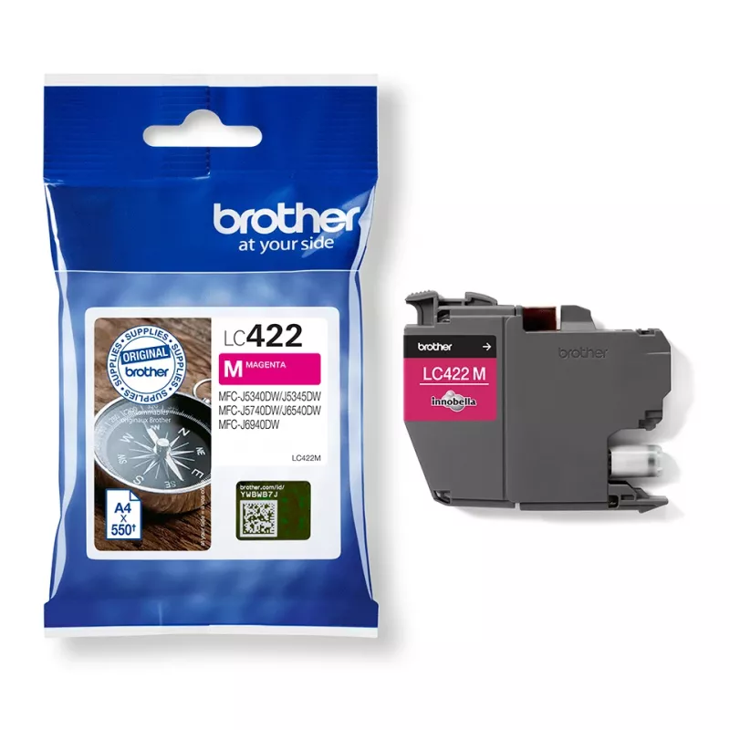 Originalus Brother LC422M rašalo kasetė, 1 vnt., Magenta