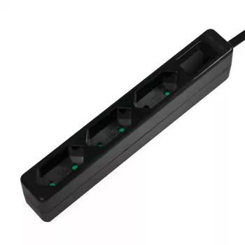 Prailginimo laidas LogiLink LPS229B 1,5 m 3 AC lizdai Vidaus Juodas