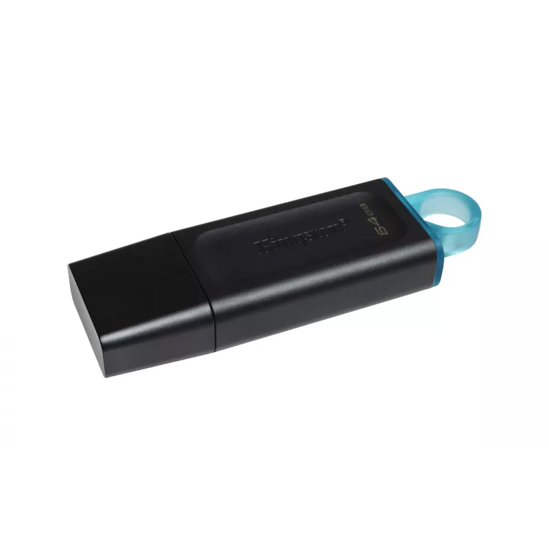 USB atmintukas Kingston 64GB USB 3.2 DataTraveler Exodia juodas/turkio spalvos