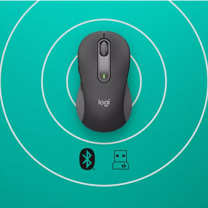 LOGITECH Signature M650 L belaidė pelė – didelėms rankoms, dešinei rankai, grafitas