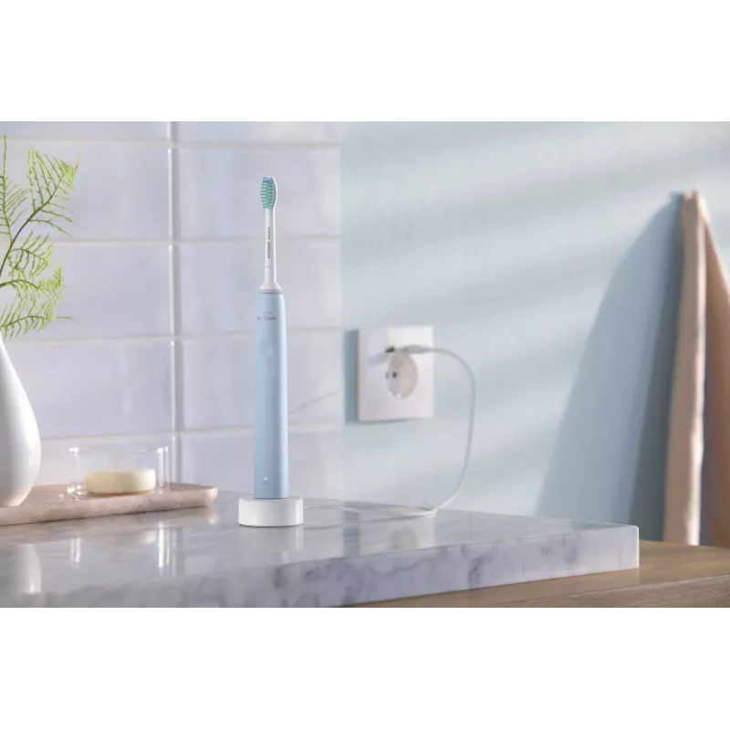 Philips Sonicare HX3651/12 elektrinis dantų šepetėlis su minkštu režimu, baltas/mėlynas