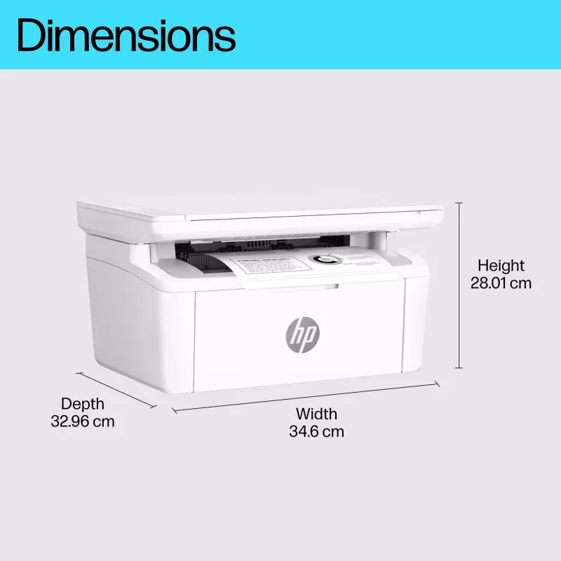 Daugiafunkcinis lazerinis spausdintuvas HP LaserJet MFP M140w — nespalvotas, 20 ppm, 600×600 DPI, A4, Wi‑Fi, Ethernet, baltas
