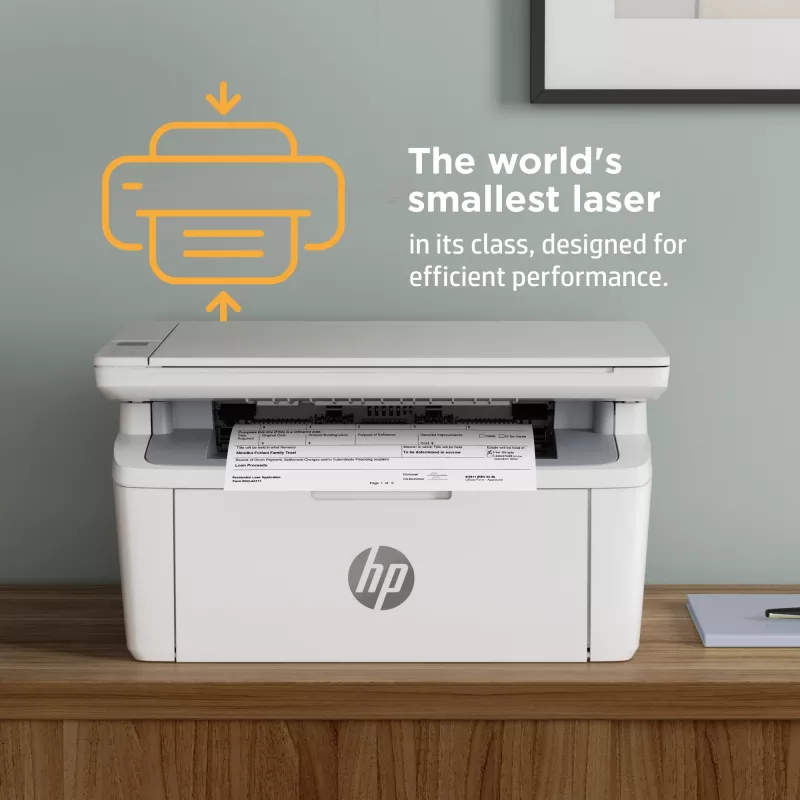 Daugiafunkcinis lazerinis spausdintuvas HP LaserJet MFP M140w — nespalvotas, 20 ppm, 600×600 DPI, A4, Wi‑Fi, Ethernet, baltas