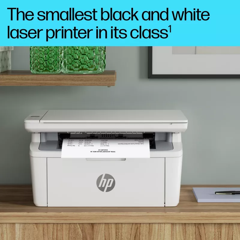Daugiafunkcinis lazerinis spausdintuvas HP LaserJet MFP M140w — nespalvotas, 20 ppm, 600×600 DPI, A4, Wi‑Fi, Ethernet, baltas
