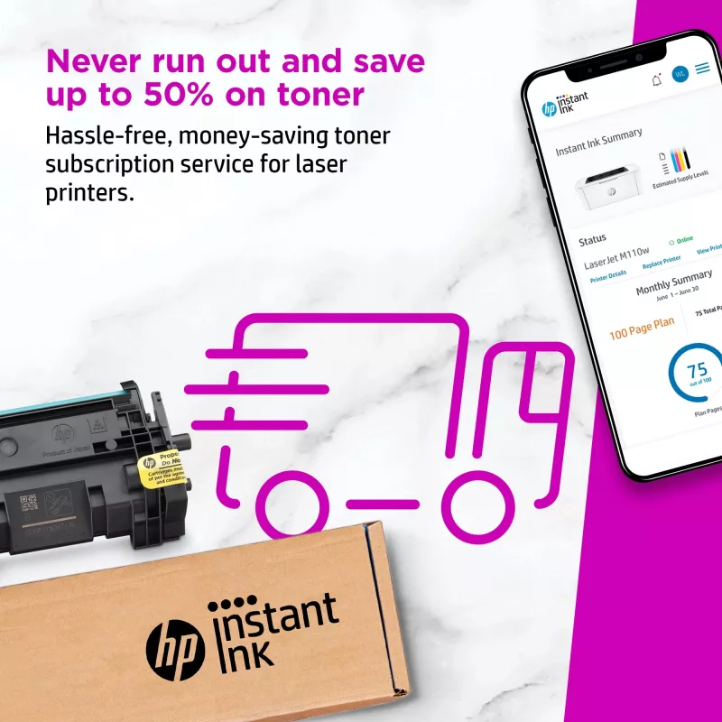 HP LaserJet M110w spausdintuvas, lazerinis, 600 x 600 DPI, A4, 20 ppm, belaidis, baltas