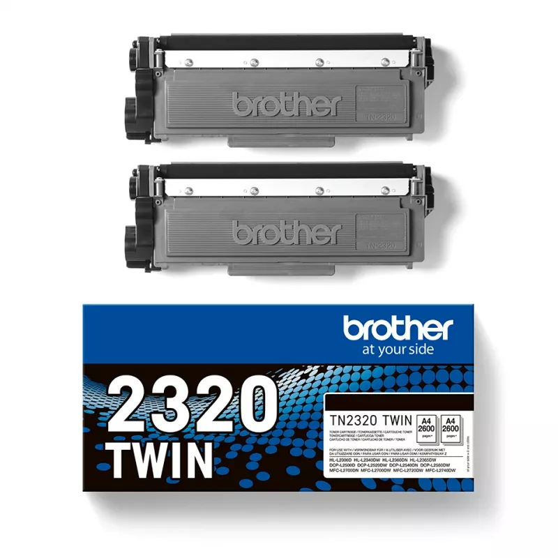 Tonerių kasetė Brother TN-2320TWIN 2600 puslapių Juoda dviejų vienete