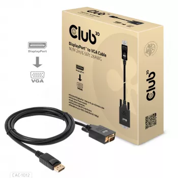 Kabelis DisplayPort į VGA M/M CLUB3D CAC-1012 2m