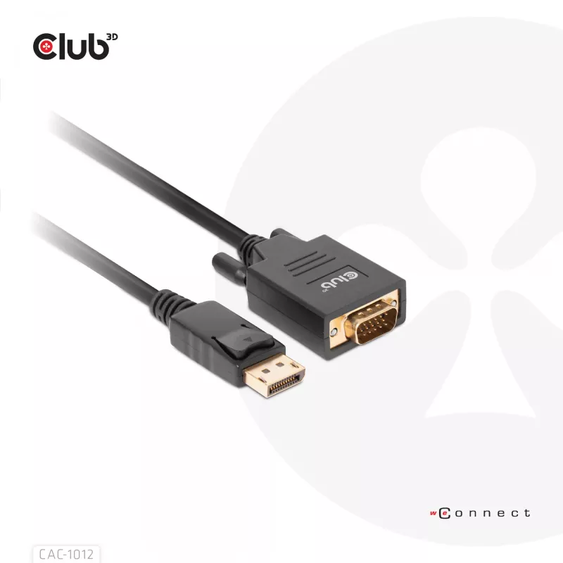 Kabelis DisplayPort į VGA M/M CLUB3D CAC-1012 2m