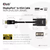 Kabelis DisplayPort į VGA M/M CLUB3D CAC-1012 2m