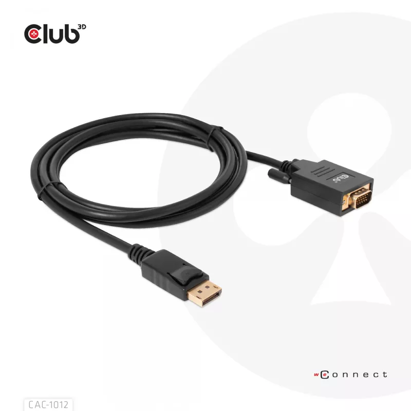 Kabelis DisplayPort į VGA M/M CLUB3D CAC-1012 2m