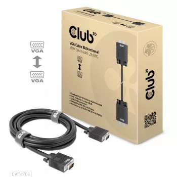 VGA kabelis 3m 28AWG CLUB3D CAC-1703