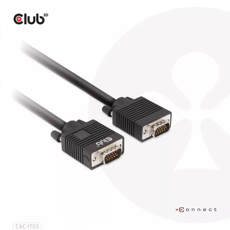 VGA kabelis 3m 28AWG CLUB3D CAC-1703