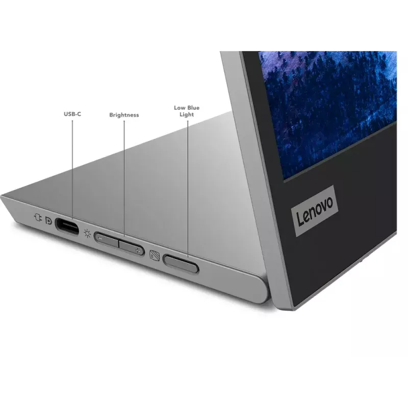 Monitorius Lenovo L15 15.6 colio LED IPS Full HD 1920×1080, 60Hz, 14 ms, 250 cd/m², USB-C PD 65W, VESA, reguliuojamas aukštis