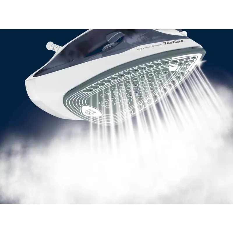 Tefal Express Steam FV2837 sausas ir garinis lygintuvas, Cerilium padas, 2400 W, mėlyna, pilka, balta