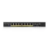 Zyxel GS1900-10HP valdomas L2 Gigabit Ethernet (10/100/1000) PoE jungiklis, juodas