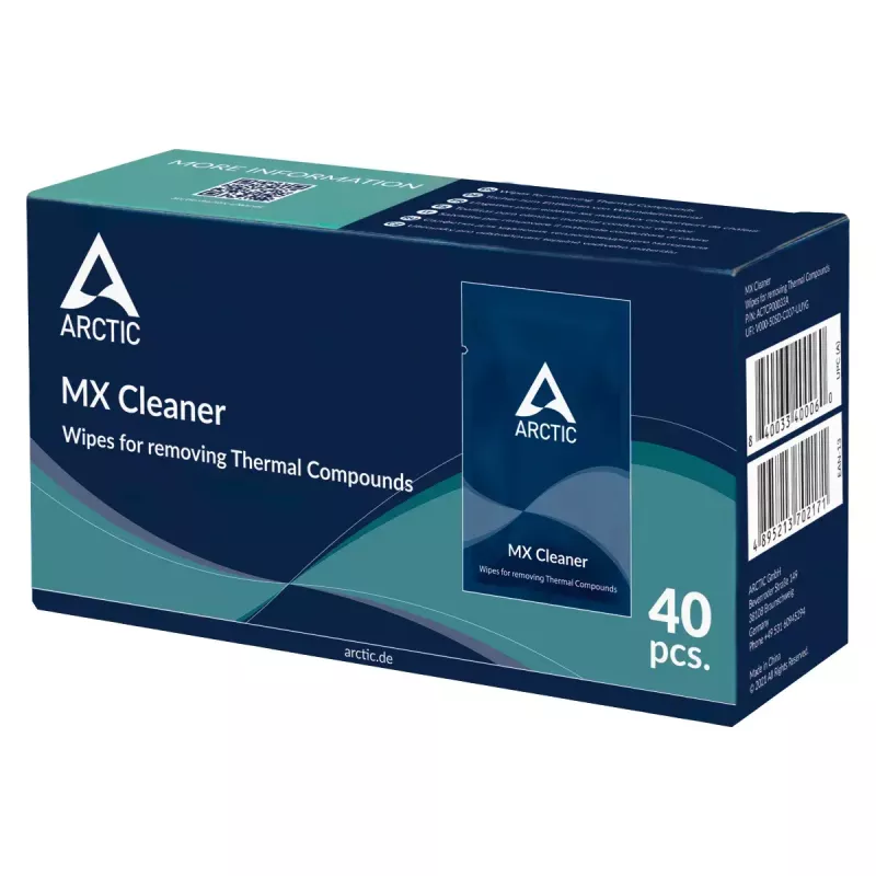 ARCTIC MX Cleaner – valymo servetėlės šiluminėms pastoms šalinti (40 vnt.)