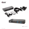 KVM jungiklis CLUB3D CSV-1382 Dual HDMI 4K 60Hz USB