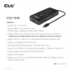 CLUB3D CSV-1595 7-in-1 Type-C stotelė su 2x HDMI, 2x USB Gen1 Type-A, 1x RJ45, 1x 3.5mm garsu, 1x USB Gen1 Type-C 100W PD