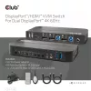 CLUB3D CSV-7210 DisplayPort/HDMI KVM jungiklis dviems kompiuteriams, 4K 60Hz