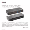 CLUB3D CSV-7210 DisplayPort/HDMI KVM jungiklis dviems kompiuteriams, 4K 60Hz