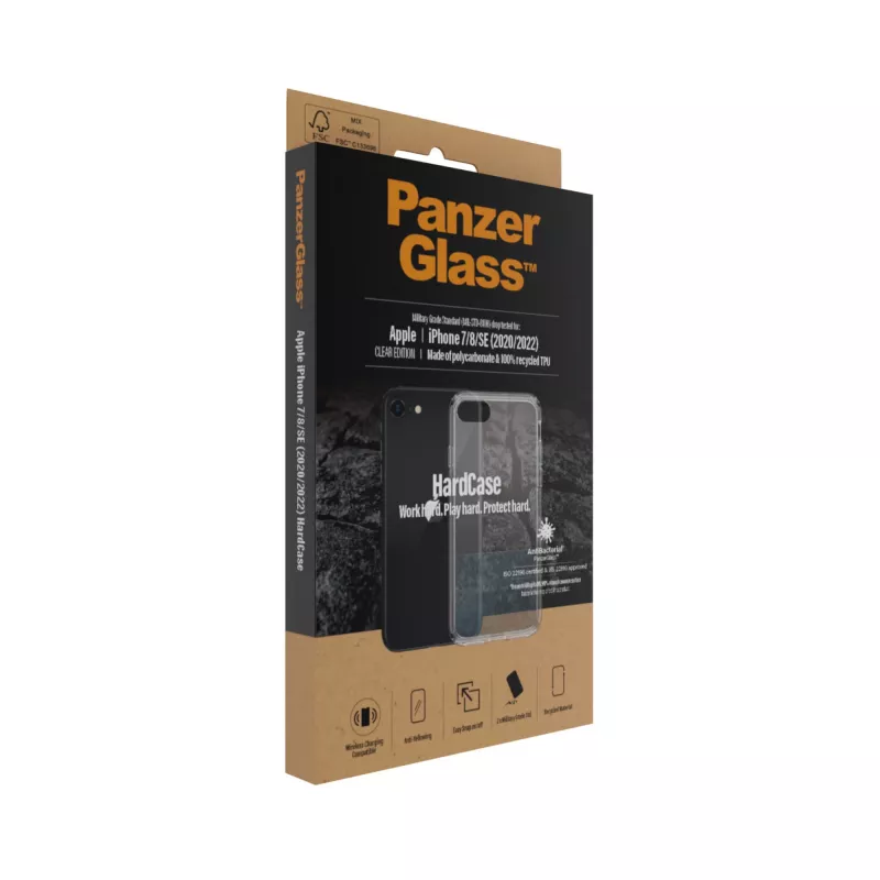 PanzerGlass® HardCase iPhone SE (2020/2022) | 7 | 8, Dėklas, Apple, Apple – iPhone SE 2022, Apple – iPhone SE 2020, Skaidrus
