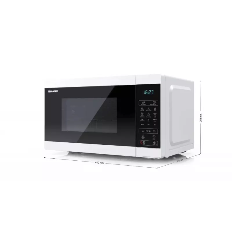 Mikrobangų krosnelė Sharp YC-MG02E-W mėlyna, balta, 20 L, 800 W