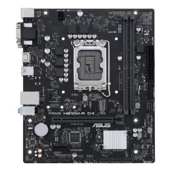 Motininė plokštė ASUS PRIME H610M-R D4 — Intel H610, LGA 1700, Micro ATX, DDR4, 2 DIMM (iki 64 GB), M.2 ir SATA III, USB Type-A