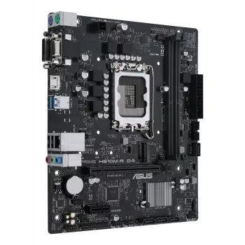 Motininė plokštė ASUS PRIME H610M-R D4 — Intel H610, LGA 1700, Micro ATX, DDR4, 2 DIMM (iki 64 GB), M.2 ir SATA III, USB Type-A