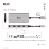 CLUB3D 4 prievadų USB-A šakotuvas USB-C – 10Gbps spartus duomenų perdavimas