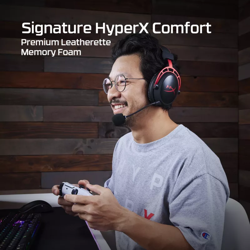 HyperX Cloud Alpha - Belaidės žaidimų ausinės (Juoda-Raudona)