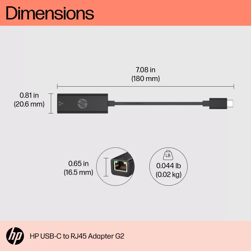 Adapteris RJ-45 HP USB-C į RJ45 Adapter G2