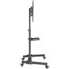 Multimedijos stovas Goobay 59507 juodas plieninis aukštis 1540 mm