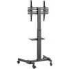 Multimedijos stovas Goobay 59507 juodas plieninis aukštis 1540 mm