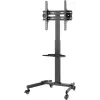 Multimedijos stovas Goobay 59507 juodas plieninis aukštis 1540 mm