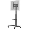Multimedijos stovas Goobay 59507 juodas plieninis aukštis 1540 mm