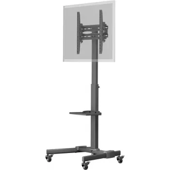 Multimedijos stovas Goobay 59507 juodas plieninis aukštis 1540 mm