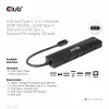 CLUB3D USB Gen1 Type-C, 6-in-1 Hub su HDMI 8K30Hz, 2xUSB Type-A, RJ45 ir 2xUSB Type-C, duomenims ir PD įkrovimui 100 W