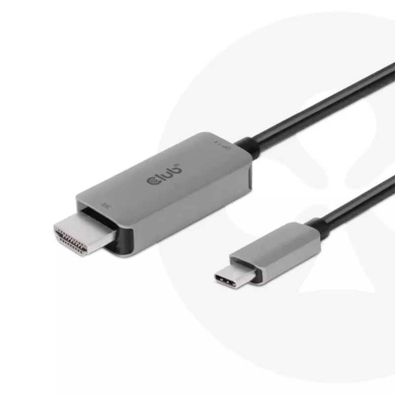CLUB3D USB Gen2 Type-C į HDMI aktyvus kabelis 4K120Hz 8K60Hz HDR10 su DSC1.2, M/M 3m
