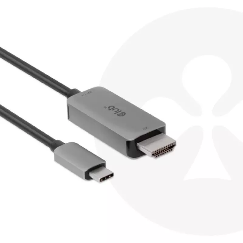 CLUB3D USB Gen2 Type-C į HDMI aktyvus kabelis 4K120Hz 8K60Hz HDR10 su DSC1.2, M/M 3m