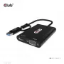 CLUB3D USB Gen1 Type-C/-A į Dual HDMI (4K/30Hz) / VGA (1080/60Hz) adapteris